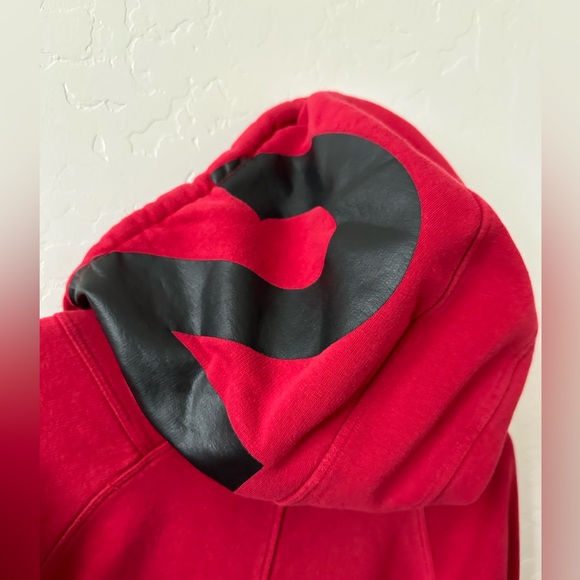 Jordan Jumpman RARE Red and Black Fleece Zip Sweatshirt Hoodie - Picture 8 of 9